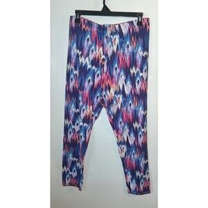 Just Be Multicolor Geometric Pull-on Leggings Sz 1X